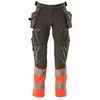 Image de Mascot Accelerate Safe Ultimate 19131-711-18222 Pantalon stretch imperméable bicolore avec poches suspendues Anthracite foncé/rouge haute visibilité Taille 76C46