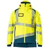 Image de Mascot Accelerate Safe 19335-231-1744 Doublure Climascott bicolore respirante et imperméable Veste d'hiver haute visibilité Jaune/bleu pétrole foncé Taille 5XL
