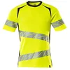 Image de Mascot 19082-771-17010 Accelerate Safe Premium Coupe moderne Bicolore Col rond T-shirt jaune haute visibilité/bleu noir, 5XL Taille unique