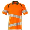 Image de Mascot Accelerate Safe 19083-771-1433 Polo bicolore haute visibilité Orange/vert mousse Taille unique