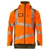 Image de Mascot Accelerate Safe 19001-449-1433 Veste rigide respirante coupe-vent et imperméable, bicolore, orange haute visibilité/vert mousse, 4XL
