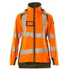 Image de Mascot Accelerate Safe 19011-449-1433 Veste rigide respirante pour femme, coupe-vent, imperméable, bicolore haute visibilité, orange/vert mousse, taille 4XL