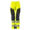 Image de Mascot Accelerate Safe 19078-511-17010 Diamond Ultimate Stretch Imperméable bicolore Prowash pour le lavage industriel Pantalon avec poches aux genoux Jaune haute visibilité et noir Bleu 82C48
