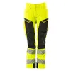 Image de Mascot Accelerate Safe 19078-511-1709 Diamond Ultimate Stretch Imperméable bicolore Prowash pour le lavage industriel Pantalon avec poches aux genoux Jaune/noir Taille 82C44