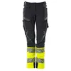 Image de Mascot 19178-511-01017 Accelerate Safe Coupe femme Diamond Ultimate Stretch Imperméable Bicolore Prowash pour vêtements industriels Convient pantalon avec poches aux genoux, noir/bleu/jaune haute