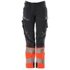 Image de Mascot 19178-511-10222 Accelerate Safe Coupe pour femme Diamond Ultimate Stretch Imperméable Bicolore Prowash pour vêtements industriels Convient pantalon avec poches aux genoux, noir/bleu/rouge haute