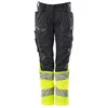 Image de Mascot Accelerate Safe 19678-236-01017 Diamond Stretch Zones Pantalon bicolore avec poches aux genoux Noir/bleu/jaune haute visibilité Taille 82C40