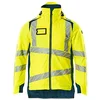 Image de Mascot Accelerate Safe 19035-449-1744 Veste d'hiver respirante et imperméable avec doublure Climascot, bicolore haute visibilité, jaune/bleu pétrole foncé, taille XL