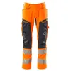 Image de Mascot Accelerate Safe Prowash 19579-236-14010 Pantalon stretch bicolore avec poches aux genoux Orange/noir bleu, taille 90C56