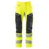 Image de Mascot Accelerate Safe Prowash 19579-236-17010 Pantalon stretch bicolore avec poches aux genoux Jaune/noir/bleu Taille 90C54