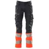 Image de Mascot 19679-236-10222 Accelerate Safe Prowash Stretch Zones Pantalon bicolore avec poches aux genoux, noir/bleu/rouge haute visibilité, taille 82C52