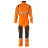 Image de Mascot Accelerate Safe Prowash 19519-236-14010 Combinaison stretch bicolore avec poches aux genoux Orange/noir/bleu Taille M