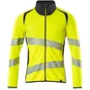 Image de Mascot Accelerate Safe 19184-781-17010 Sweat-shirt moderne bicolore avec fermeture éclair, haute visibilité, jaune/noir bleu, taille 3XL