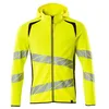Image de Mascot 19284-781-1709 Accelerate Safe Premium Sweat à Capuche Bicolore Bicolore avec Fermeture éclair, Haute visibilité, Jaune/Noir, Taille 3XL