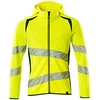 Image de Mascot Accelerate Safe 19284-781-1744 Sweat-shirt à capuche moderne bicolore avec fermeture éclair Hi-Vis Jaune/pétrole foncé Taille 4XL