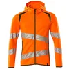 Image de Mascot 19284-781-1433 Accelerate Safe Premium Sweat à capuche bicolore avec fermeture éclair, orange haute visibilité/vert mousse, 2XL
