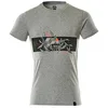 Image de Mascot Accelerate Safe Basic 19182-965-08222 T-shirt à col rond Gris chiné/rouge haute visibilité Taille 4XL