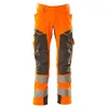 Image de Mascot Accelerate 19079-511-1418 Ultimate Stretch Imperméable Bicolore Prowash pour le lavage industriel Convient pour pantalon avec poches aux genoux Orange/anthracite foncé Taille 82C68
