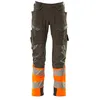 Image de Mascot Accelerate 19179-511-1814 Ultimate Stretch Imperméable Bicolore Prowash pour le lavage industriel Convient pour pantalon avec poches aux genoux Anthracite foncé/orange Hi-Vis Taille 76C52
