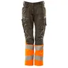 Image de Mascot Accelerate Safe 19678-236-1814 Diamond Stretch Zones Pantalon bicolore avec poches aux genoux Anthracite foncé/orange haute visibilité Taille 76C48