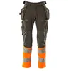 Image de Mascot Accelerate Safe Ultimate 19131-711-1814 Pantalon stretch imperméable bicolore avec poches suspendues, anthracite foncé/orange haute visibilité, taille 82C66