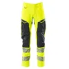 Image de Mascot Accelerate Safe Ultimate 19479-711-17010 Pantalon stretch imperméable bicolore avec poches aux genoux, haute visibilité, jaune/noir bleu, taille 76C54