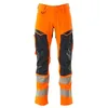 Image de Mascot 19479-711-14010 Accelerate Safe Ultimate Stretch Pantalon imperméable bicolore avec poches genoux, orange haute visibilité/bleu noir, taille 76C50