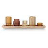 Image de Bloomingville Elvina Lot de 6 photophores en Verre Marron
