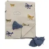 Image de Bloomingville Mini couverture en coton recyclé, naturel, L 160 x l 130 cm