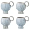 Image de Bloomingville Avonlea Lot de 4 tasses en grès Bleu T9 x 10,5 cm 250 ml