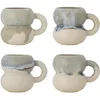 Image de Bloomingville Luna Lot de 4 tasses bleues en grès, T9 x H10 cm, 400 ml