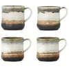 Image de Bloomingville Deana Lot de 4 mugs Marron Faïence T8,5 x H9 cm 380 ml