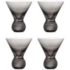 Image de Bloomingville Corliss Lot de 4 verres à cocktail en verre Gris 9,5 x 11 cm 165 ml