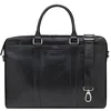 Image de dbramante1928 - Nordborg Sacoche pour Ordinateur Portable 15" Pouces pour Femmes et Hommes - Porte-Documents avec Bandoulière Réglable - Fabriqué en Cuir Pleine Fleur de Haute Qualité - Black N.E.