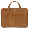 Image de dbramante1928 - Silkeborg Sac pour Ordinateur Portable 13" Pouces pour Femmes et Hommes - Sac avec Deux Poignées en Cuir Structuré - Cuir Pleine Fleur Robuste et de Haute Qualité - Golden Tan N.E