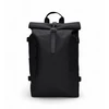 Image de Rains unisex. 14590 Rolltop Rucksack Large noir (OSFA), Casuel, Polyester
