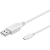 Image de Microconnect - Câble Micro USB, Blanc, 0,6 m