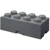 Image de Room Copenhagen 40041754 Brique Lego 8 plots, Boîte de Rangement empilable, 12 l, Gris Foncé, One Size