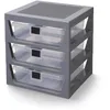 Image de Room Copenhagen Lego Étagère de Rangement à 3 tiroirs avec façade et Base Gris Taille Unique