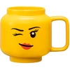 Image de Mug LEGO en céramique - tête de fille clignotante, grand modèle, Coupe