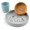 Image de Done by Deer Siliconen dinerset Elphee Grijs/Mustard/Blauw