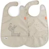 Image de Done by Deer Lot de 2 bavoirs avec fermeture Velcro, sable