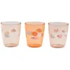Image de Done by Deer Yummi - Lot de 3 mini gobelets en verre - Happy clouds Papaya - Pour enfant - 100 % acrylique de qualité alimentaire - Passe au lave-vaisselle - Transparent