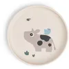 Image de Done by Deer Foodie Assiette Tiny Farm Sable, Ø20 - Assiette en plastique avec dessous antidérapant pratique - Assiette pour enfant en 100 % polypropylène de qualité alimentaire avec TPE antidérapant