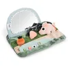 Image de Done by Deer Miroir d’éveil Tummy Time   Jouet sensoriel bébé avec hochet, Textures, Contrastes   Miroir Ajustable antidérapant   Tiny Farm   Multicolore   0+ Mois