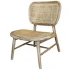 Image de Chaise longue en bois de caoutchouc et rotin marron 60 x 62 x 78.5 cm