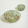 Image de HÜBSCH Coupe Confetti, set de 2, verre, Ø 15 & 26 cm