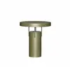 Image de lampe à poser rechargeable HÜBSCH BringMe vert foncé métallisé, 28 cm