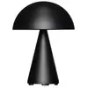 Image de lampe à poser rechargeable LED HÜBSCH Mush, noir mat, hauteur 20 cm
