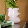 Image de Hübsch Vase Lote, rose, hauteur 25 cm, verre